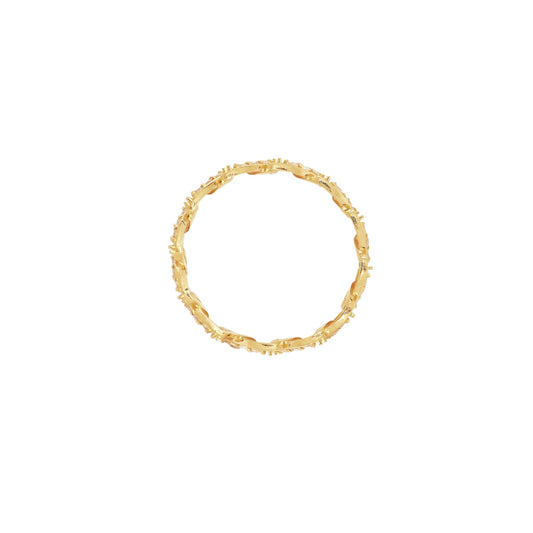 14k Diamond Cuban Link Ring