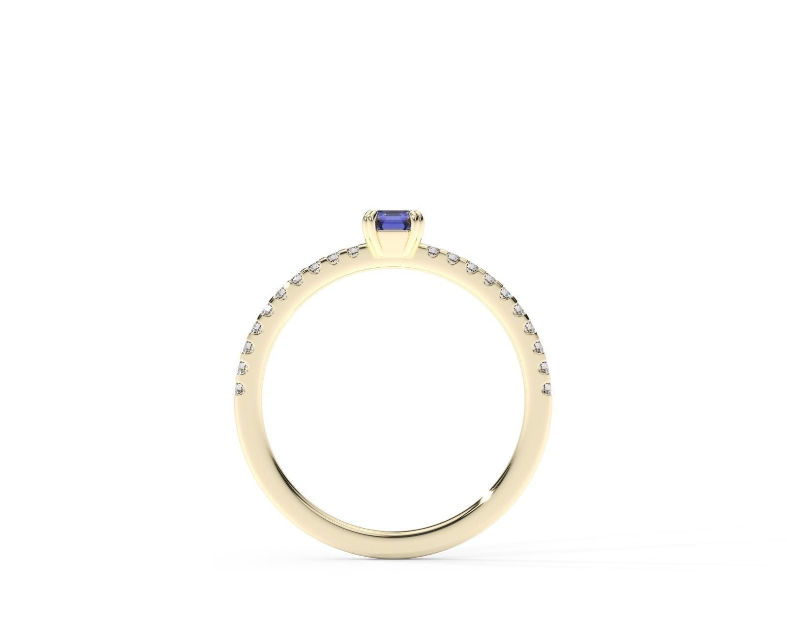 Womens 18k Diamond Topaz  Cocktail Ring