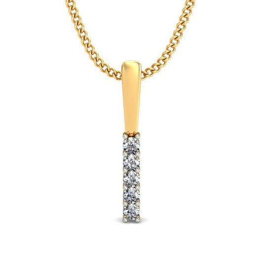 14k  Women's Classic Diamond Pendant Necklace