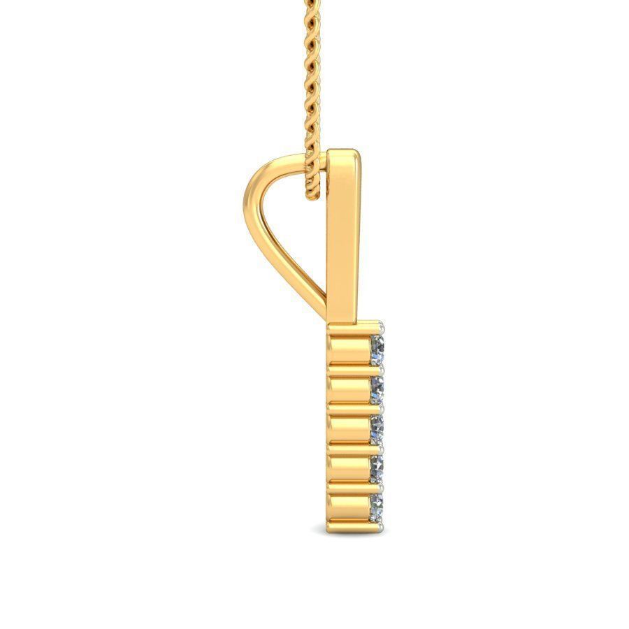 14k  Women's Classic Diamond Pendant Necklace