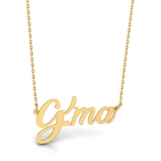 Custom 14k "G'Ma" Name Necklace