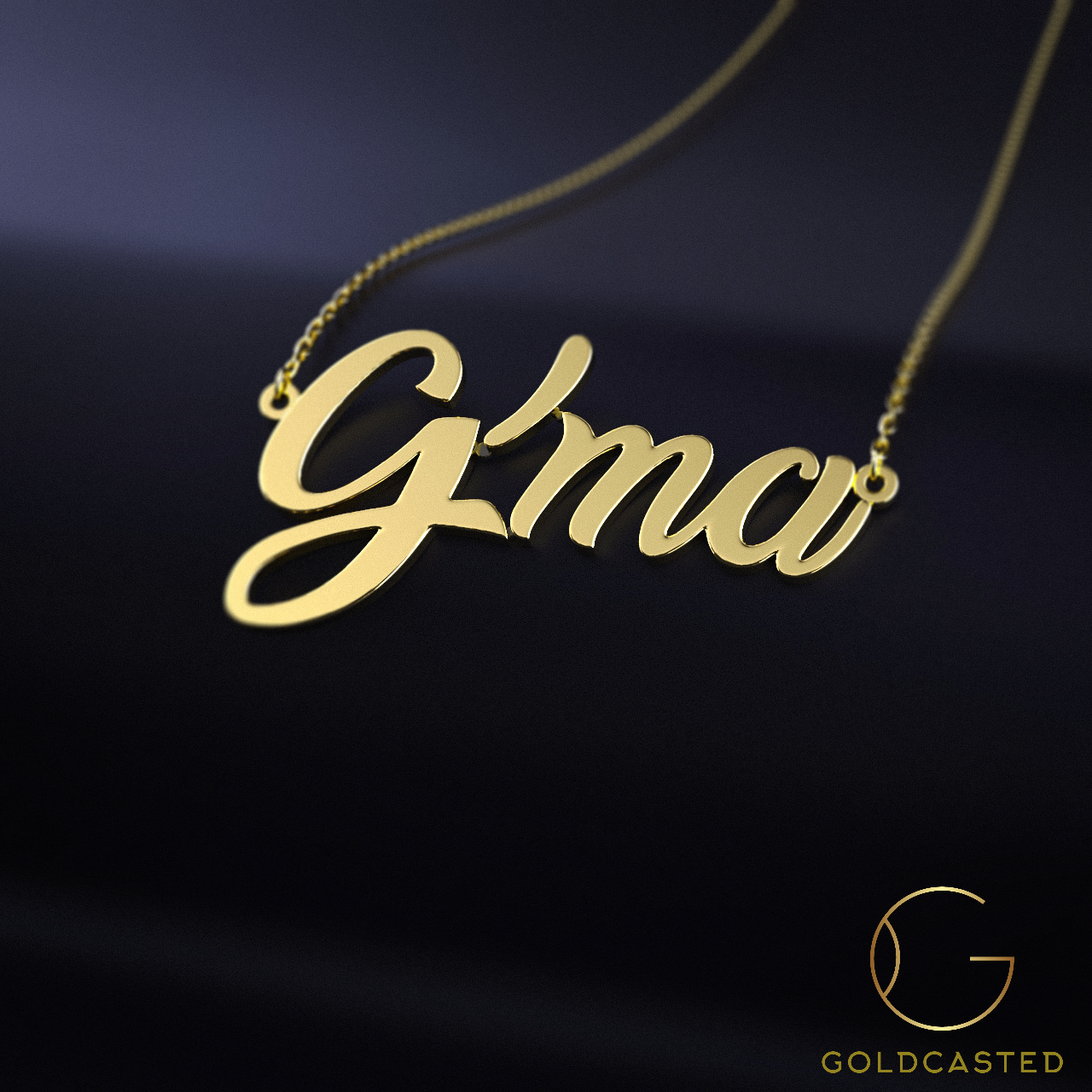 Custom 14k "G'Ma" Name Necklace