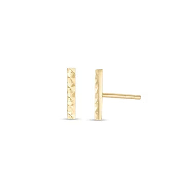 14k Gold Bar Earrings