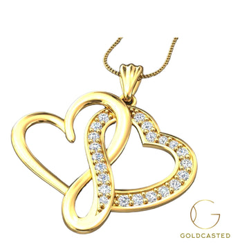 14k Diamond Heart Infinity Necklace