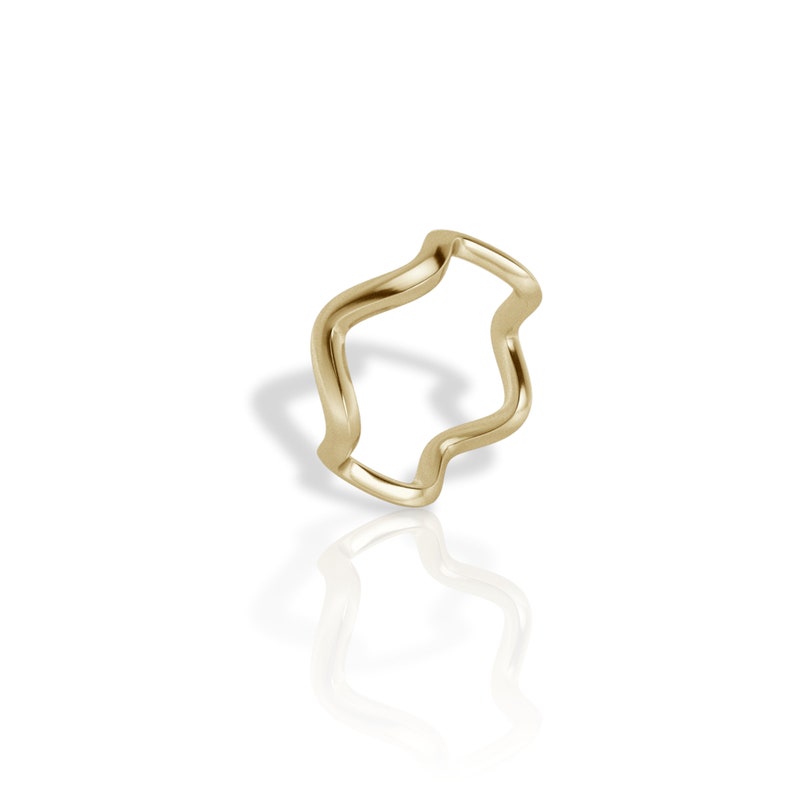 14k Gold Womens Wavy Ring