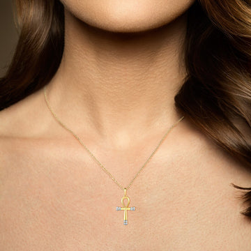 Sparkling Diamond Cross Pendant