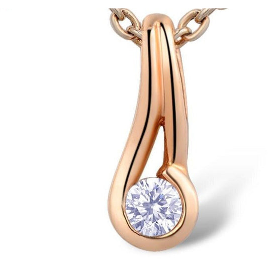 Rose Gold Sparkling Diamond Pendant