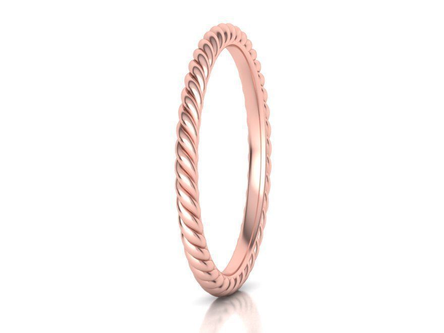 18k Womens Rope Ring